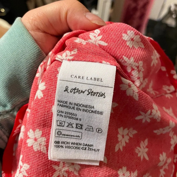 & OTHER STORIES FLORAL KNOT MINI DRESS - Picture 3 of 4